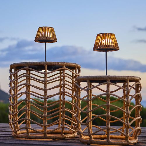 Lot De 2 Lampes De Table Twins Raffy Beige Corde H23,5 Cm