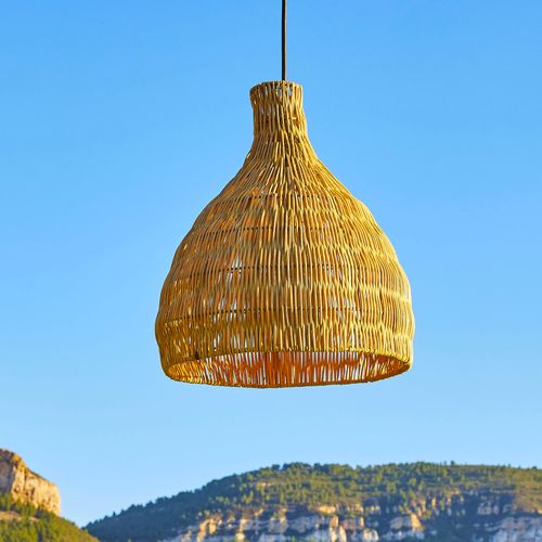 Abat-jour Bella Marron Rotin H38cm