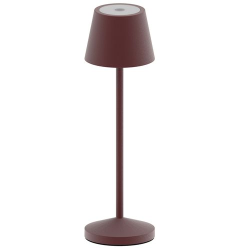 Lampe De Table Sans Fil Emily Marron Aluminium H25cm