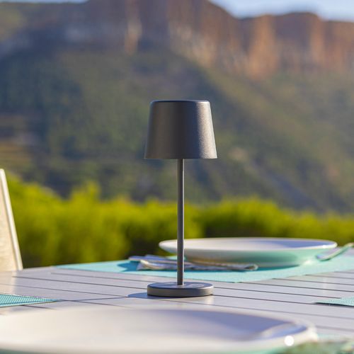 Mini Lampe De Table Kelly Mini Gris Anthracite Aluminium H22cm