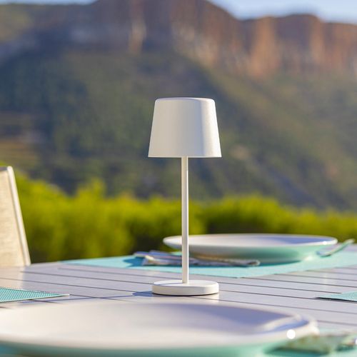 Mini Lampe De Table Kelly Mini Blanc Aluminium H22cm
