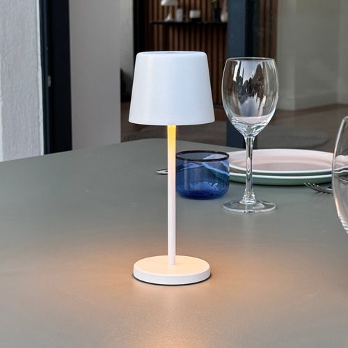 Mini Lampe De Table Kelly Mini Blanc Aluminium H22cm