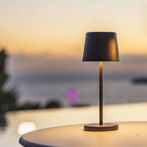 Lampe De Table Sans Fil Mini Kelly Noir H22cm