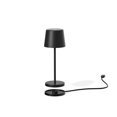 Lampe De Table Sans Fil Mini Kelly Noir H22cm