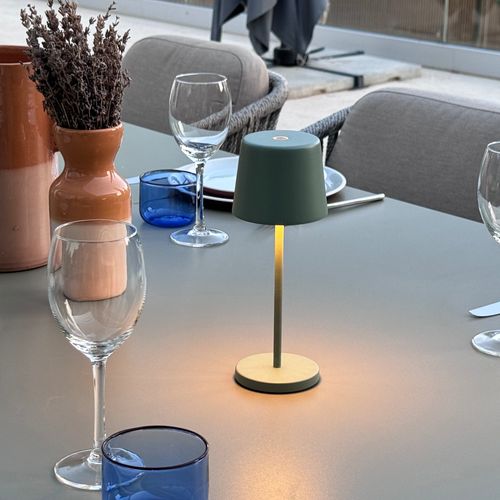 Lampe De Table Sans Fil Mini Kelly Vert H22cm