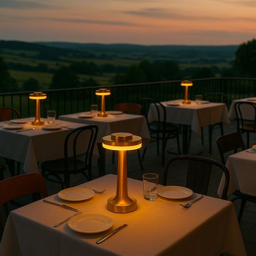 Set De 2 Lampes De Table Chic Doré Metal H21cm