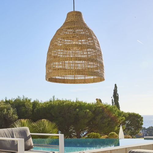 Abat-jour Freya Long Beige Herbe Marine D49 Cm