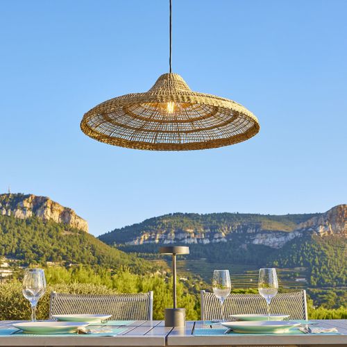 Abat-jour Freya Large Beige Herbe Marine D70 Cm