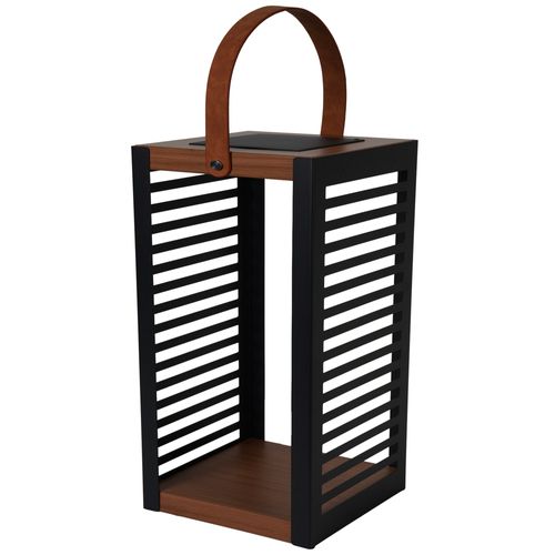 Lanterne Solaire Ferian Noir Metal H35cm
