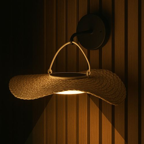 Applique Murale Solaire Coralia Beige Herbe Marine D32cm