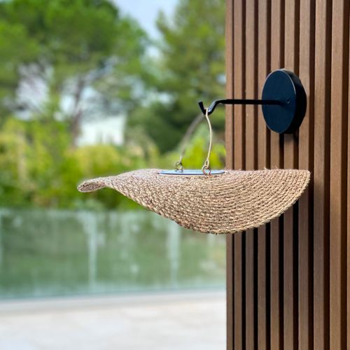 Applique Murale Solaire Coralia Beige Herbe Marine D32cm