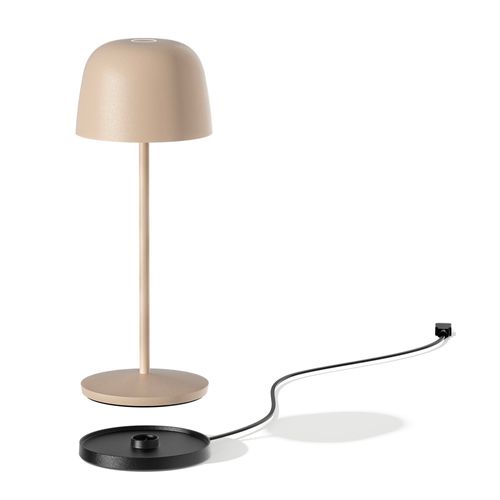 Lampe De Table Sans Fil Sophia Crème Aluminium H28cm