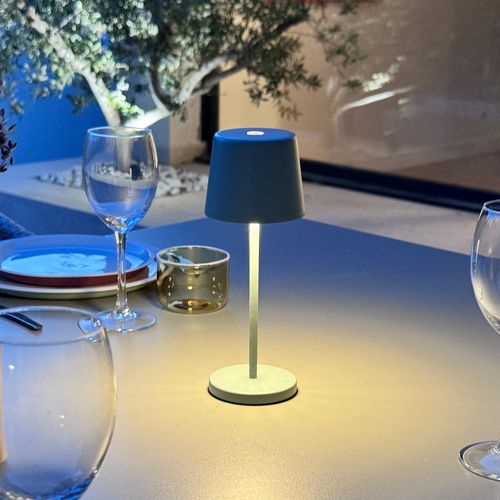 6 Mini Lampes Avec Plateau De Chargement Kelly Mini Vert Aluminium H22cm