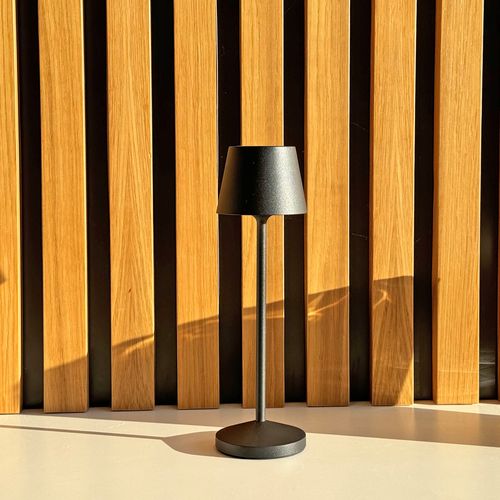 9 Lampes Avec Plateau De Chargement Emily Noir Aluminium H25cm