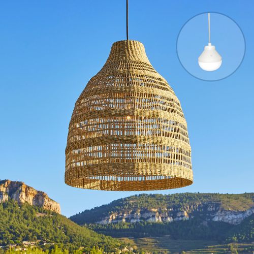 Suspension D'extérieur Nomade Freya Long Bois Herbe Marine D49 Cm