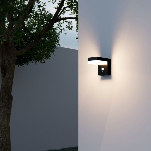 Applique Murale Solaire Cenova Noir Plastique H13cm