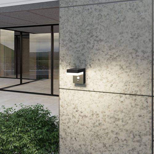 Applique Murale Solaire Cenova Noir Plastique H13cm