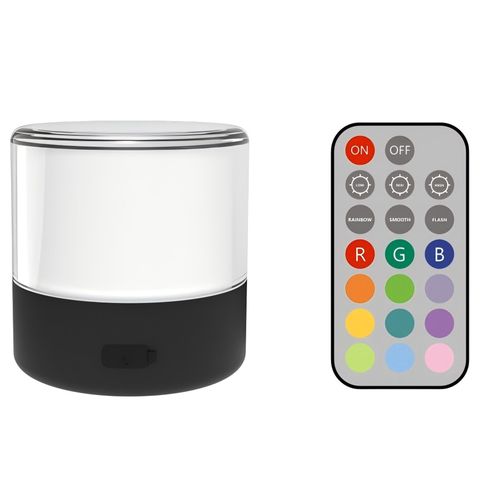 Lampe De Table Sans Fil Bolo Noir Plastique H10cm