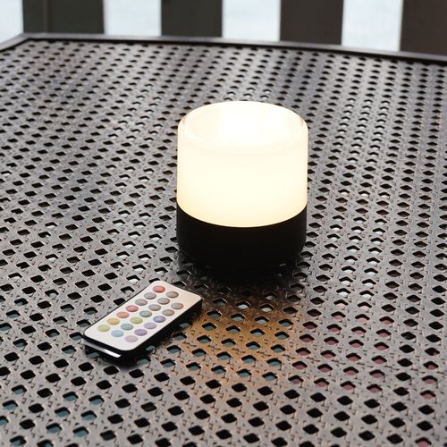 Lampe De Table Sans Fil Bolo Noir Plastique H10cm