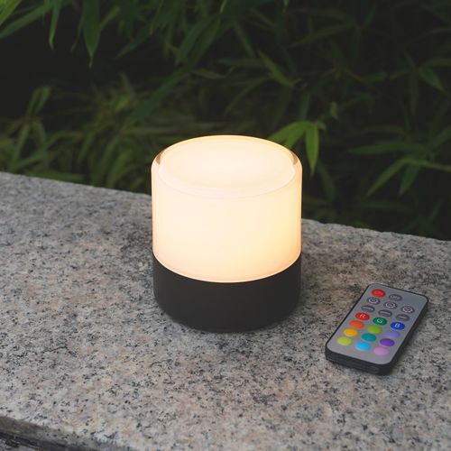 Lampe De Table Sans Fil Bolo Noir Plastique H10cm