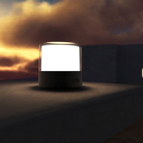 Lampe De Table Sans Fil Bolo Noir Plastique H10cm