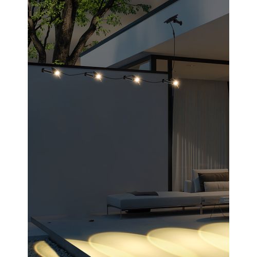 Lot De 4 Spots Solaires LED Roundy Mini Noir Plastique H27cm
