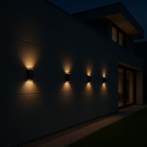 Lot De 2 Projecteurs Solaires Rody Noir Plastique H18 Cm