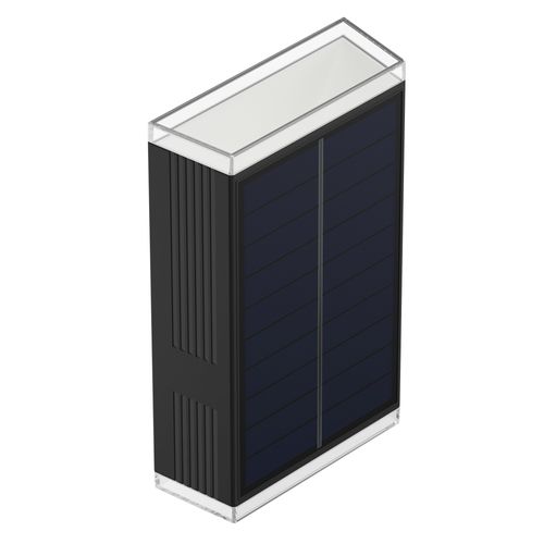 Lot De 2 Projecteurs Solaires Rody Noir Plastique H18 Cm