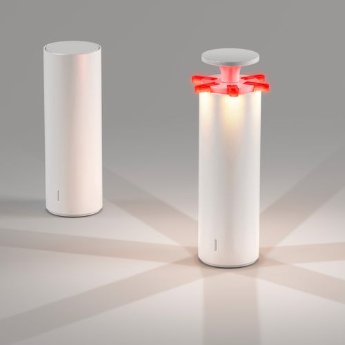 Lampe De Table Sans Fil Touch Aluminium Firework Rouge H24 Cm