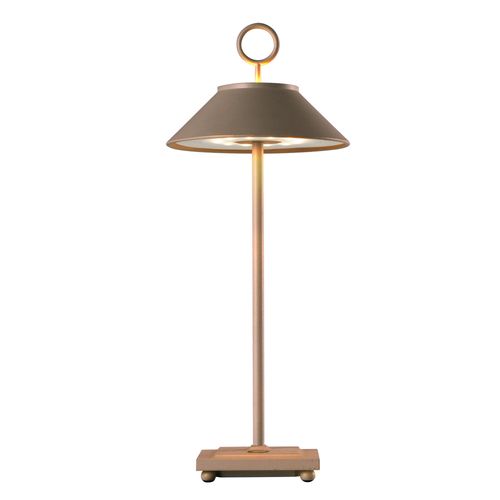 Lampe De Table Sans Fil LED Marais Marron Aluminium H28,4cm
