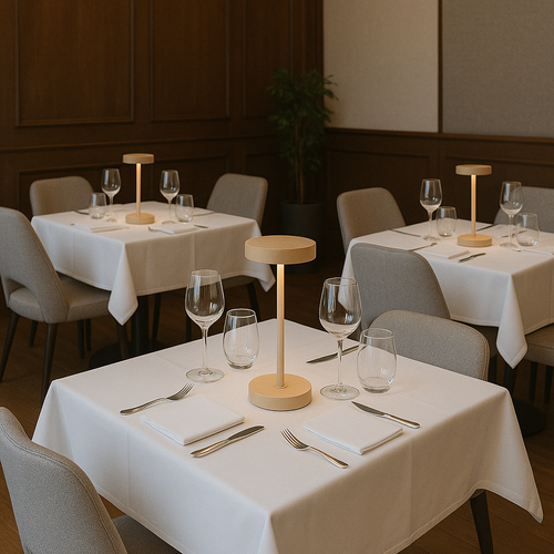 Lampe De Table Design Sandy Mini Beige Aluminium H25cm