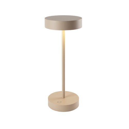 Lampe De Table Design Sandy Mini Beige Aluminium H25cm