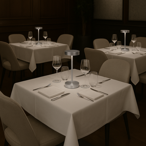 Lampe De Table Design Sandy Mini Chrome Aluminium H25cm