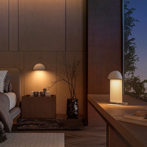 Lampe De Table Design Midi Blanc Aluminium H28,2cm