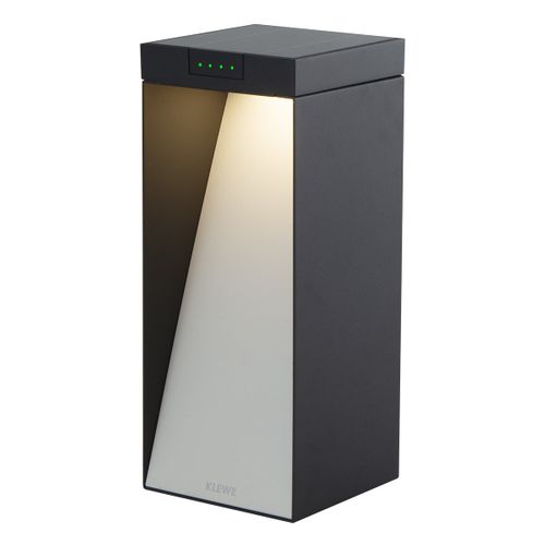 Borne Solaire Milio Noir Aluminium H35cm