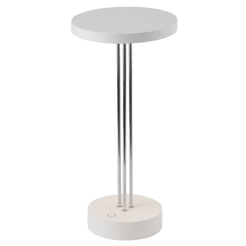 Lampe De Table Sans Fil LED Trizio Blanc Aluminium H33cm