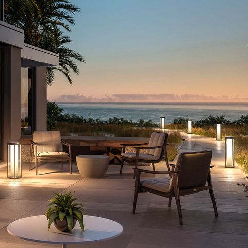 Borne Solaire Radia Noir Aluminium H50cm