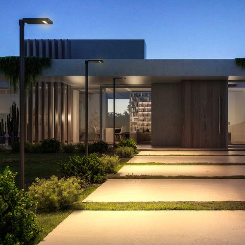 Borne Solaire Aluminium LED Blanc Chaud Link Sans Pied