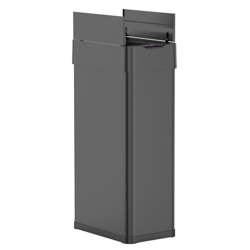 Poubelle De Cuisine Automatique Silverlake Noir Acier Inoxydable 90l