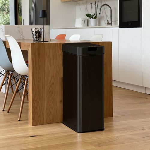 Poubelle De Cuisine Automatique Silverlake Noir Acier Inoxydable 90l