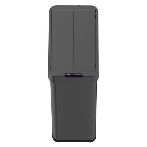 Poubelle De Cuisine Automatique Silverlake Noir Acier Inoxydable 90l