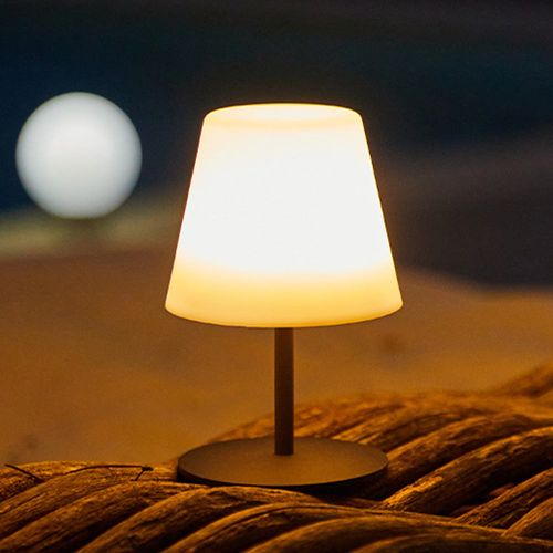 Lampe De Table Sans Fil Twins Gris H16cm