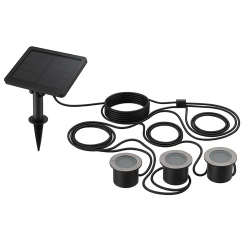 3 Spots Solaires Encastrables Solpool 100lm