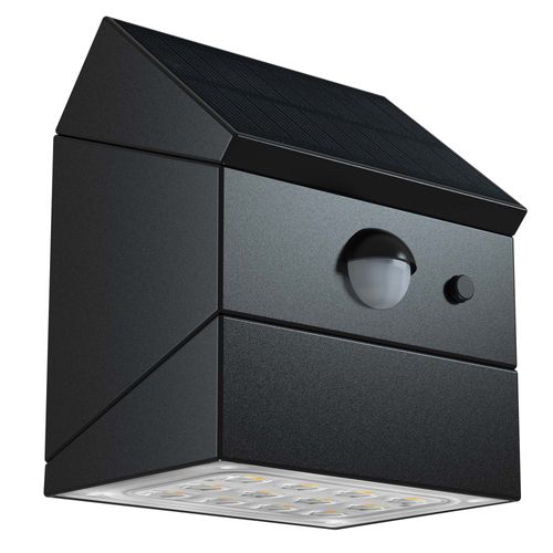 2 Appliques Murales Solaires Lumicube Noir Plastique H9.48cm