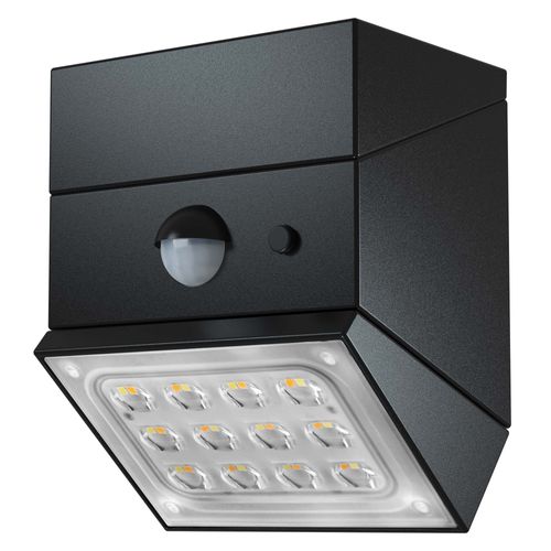 2 Appliques Murales Solaires Lumicube Noir Plastique H9.48cm