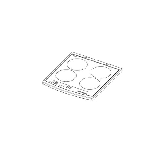 Dessus Verre Avec Encadrement Inoxydable D'origine Plaque De Cuisson 140005556059 Aeg