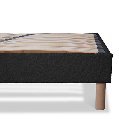 Sommier à Lattes Laine Bouclée Bleu Bianca - 90 X 200 Cm