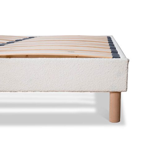 Sommier à Lattes Laine Bouclée Bleu Bianca - 90 X 200 Cm