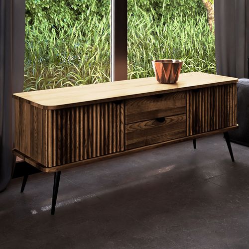 Meuble TV Bois Hêtre Amalfi  144x46cm