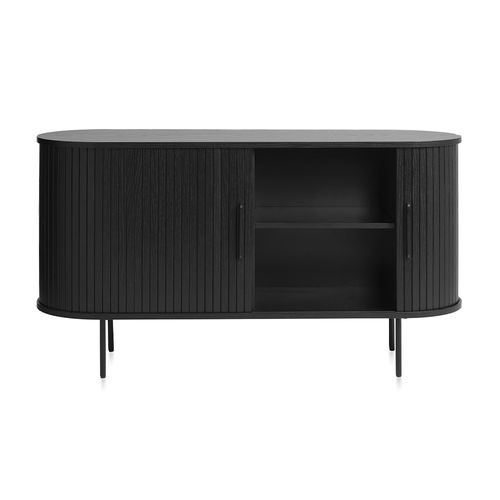 Buffet Bois Noir Alba 140x45cm